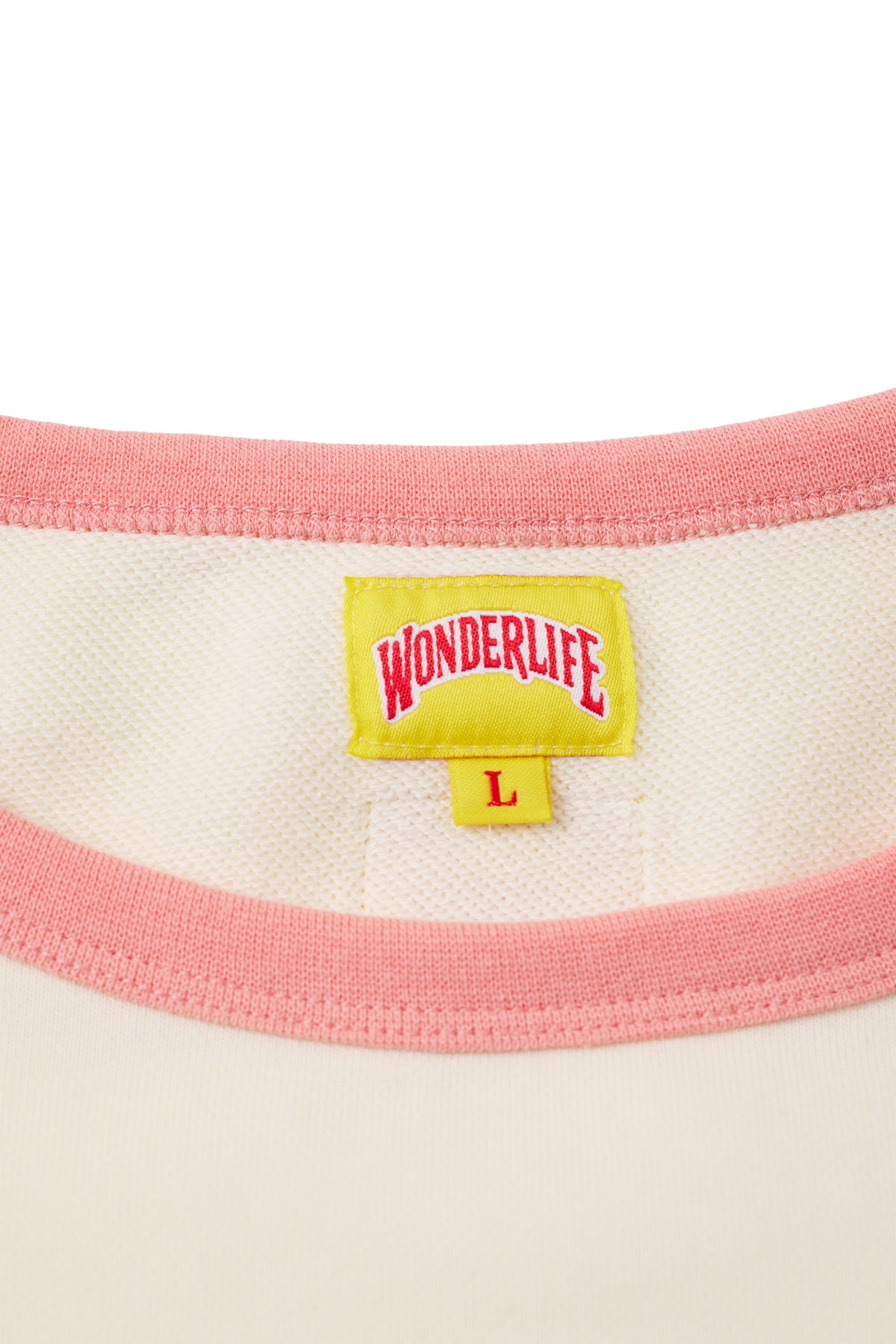 WONDER new logo T-shirt F(Ecru × Coral)