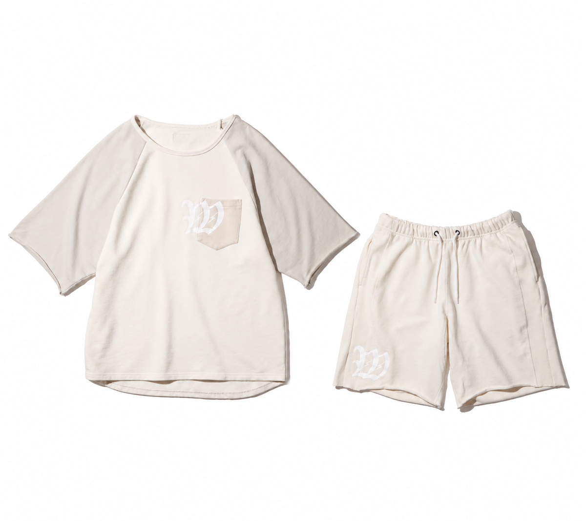 Wonder Raglan Sweat Cream setup