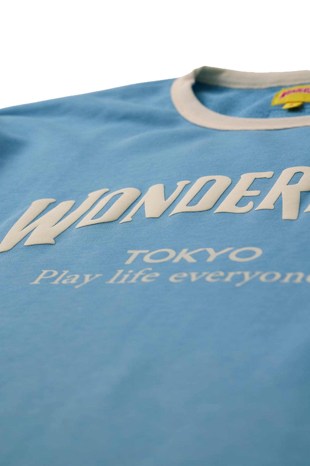 WONDER new logo T-shirt F（Vintage Blue × Ecru）