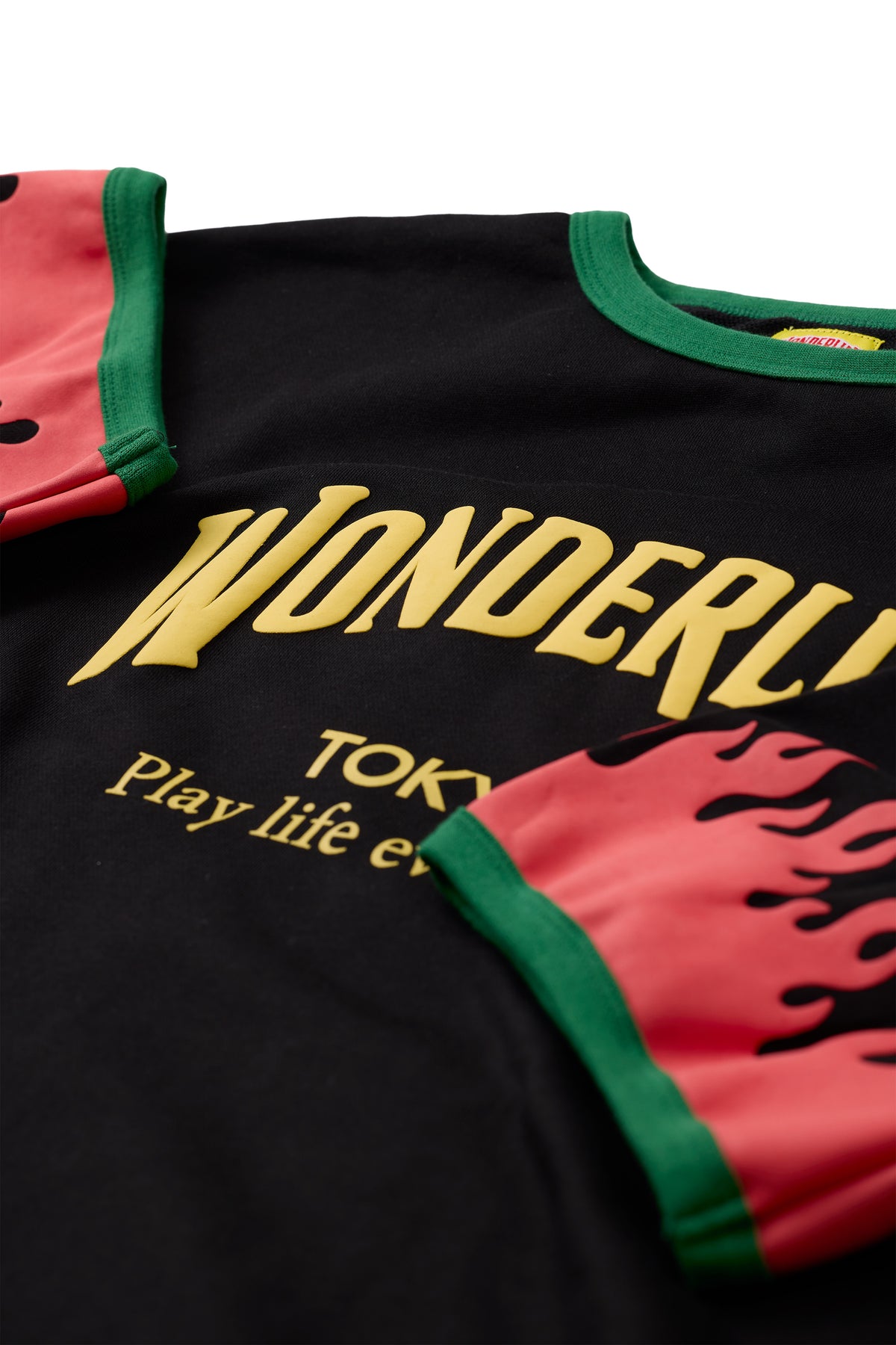 WONDER new logo T-shirt F（Black × Rasta）