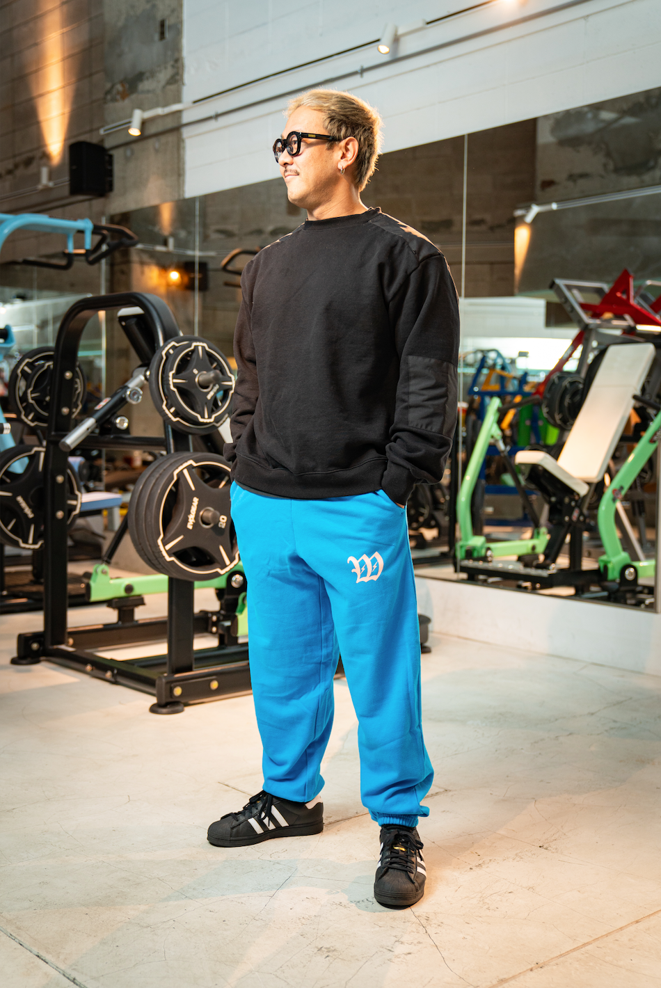 W rogo sweat pants  BLUE