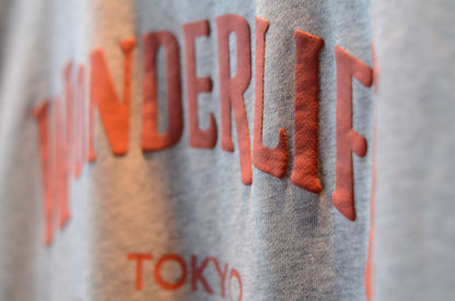 WONDER new logo T-shirt（グレー×ヴァーミリオン）