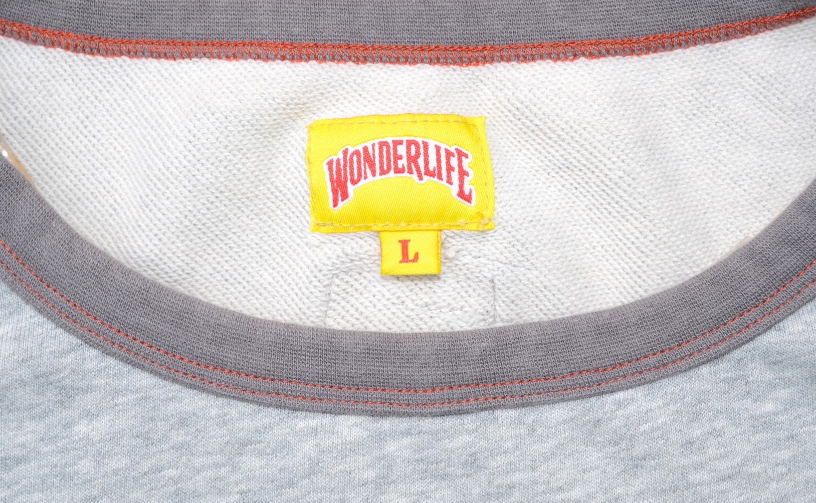 WONDER new logo T-shirt（グレー×ヴァーミリオン）
