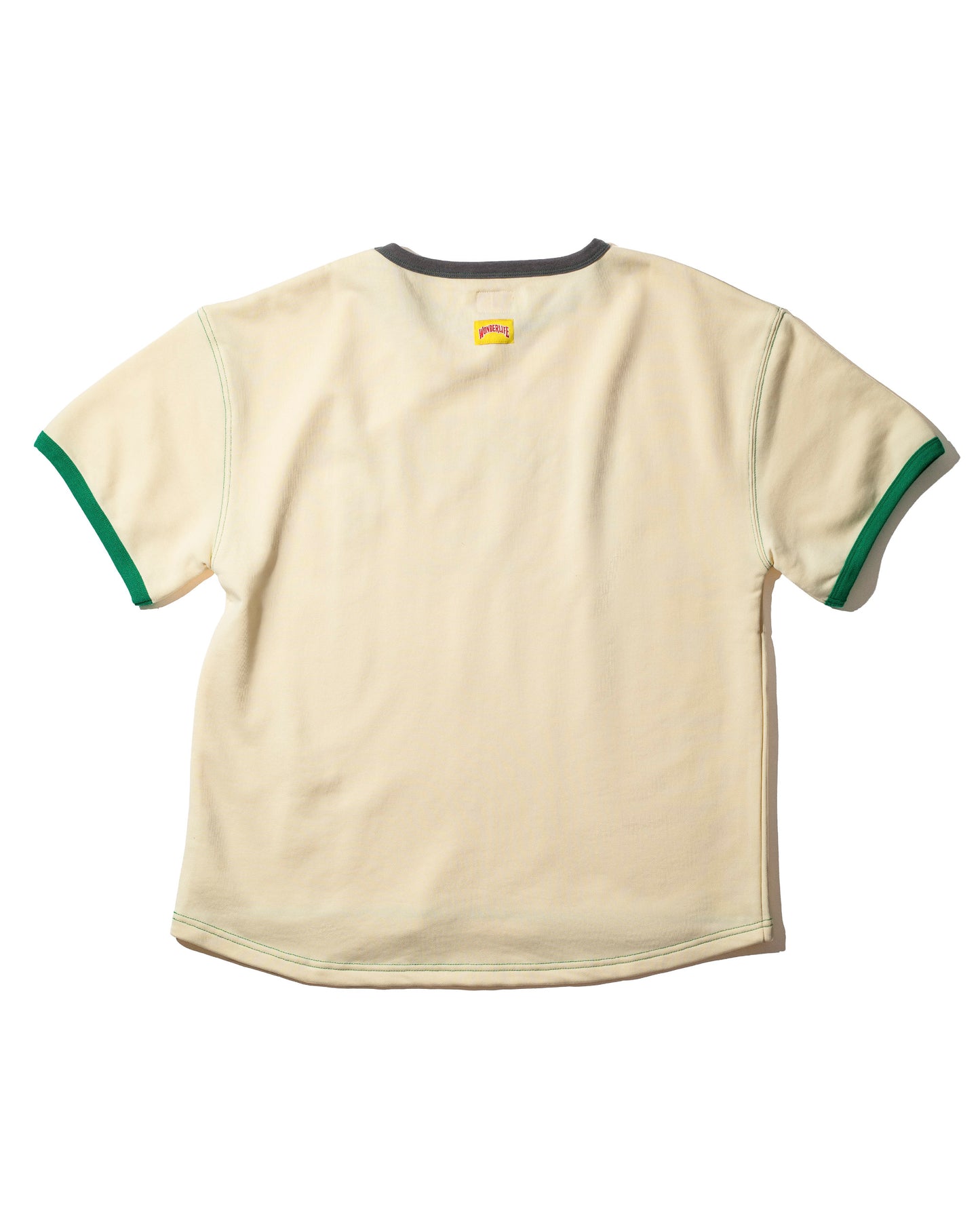 WONDER new logo T-shirt（クリーム×エメラルド）